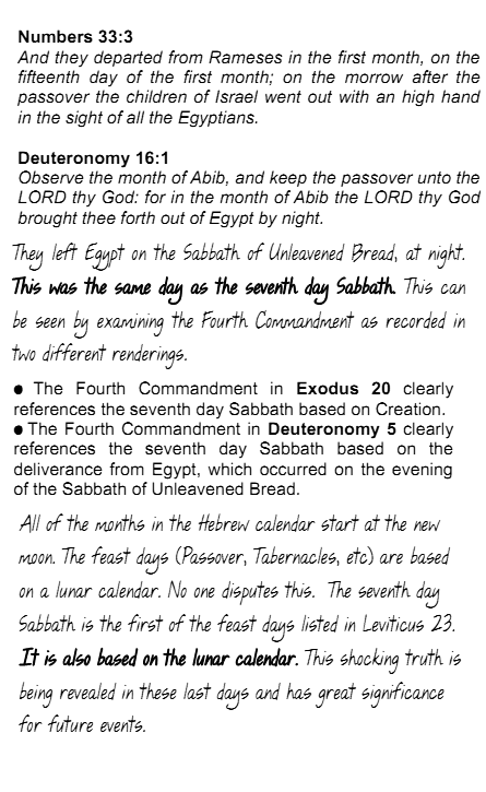 The shocking truth is that all Biblical worship days use the Lunar Calendar The shocking truth is that all Biblical worship days use the Lunar Calendar