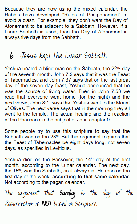 Lunar Sabbath in the New Testament! Lunar Sabbath in the New Testament!
